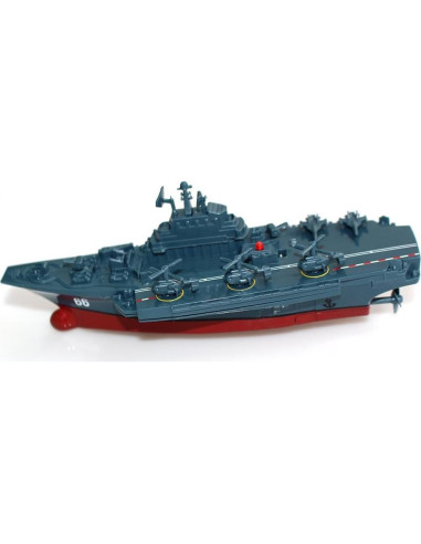 Portaaviones RC Yingmate Azul 15.5x5.1cm Control Remoto