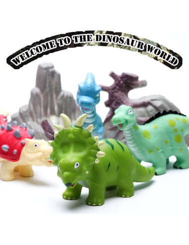 Juguetes de Baño Dinosaurios Hely Cancy 12 Piezas
