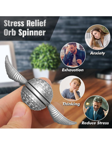 Fidget Spinner Amarlozn Plata - Juguete Anti-Ansiedad