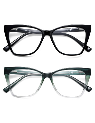 Gafas de lectura fotocromáticas LKEYE ojo de gato 2.0D