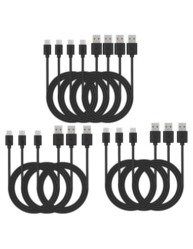 Cable USB C Smays 10-Pack 0.91m Carga Rápida Negro