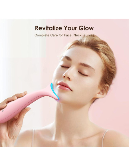 Masajeador Facial y de Cuello Shenzen - Rosa Pálido - 3 Modos Masajeador Facial y de Cuello Shenzen - Rosa Pálido - 3 Modos
