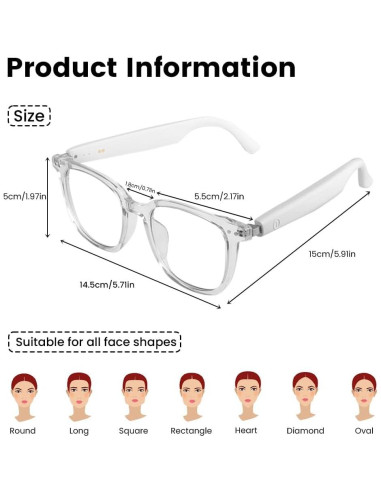Gafas Inteligentes Yeabomy Bluetooth Lentes Foto-cromáticos
