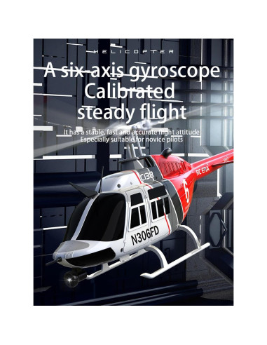 Helicóptero RC FLYCOLOR C138 6CH Giroscopio Estable RTF