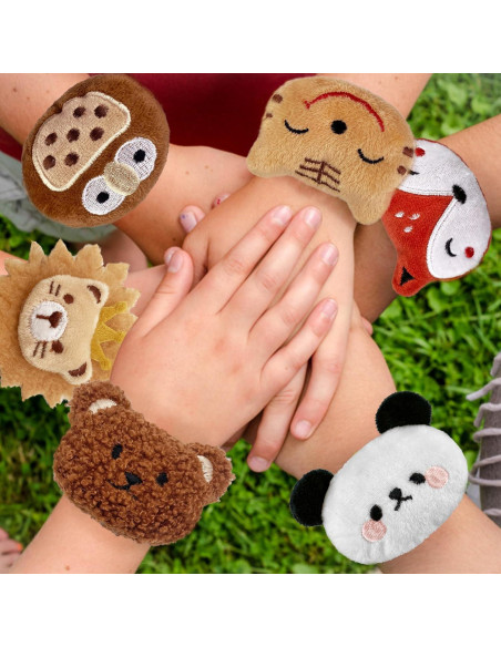 12 Pulseras de Golpe de Animales de Peluche XIPEGPA 12 Pulseras de Golpe de Animales de Peluche XIPEGPA