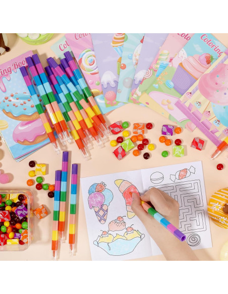 BenLouis 24 Mini Libros para Colorear Niños Fiesta Dulces BenLouis 24 Mini Libros para Colorear Niños Fiesta Dulces