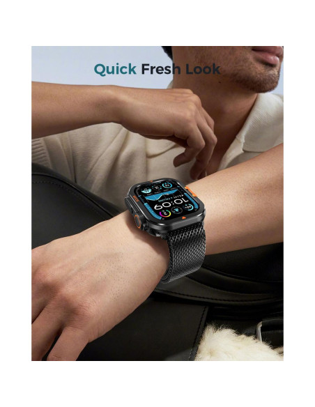 Funda Bumper Goton para Apple Watch 46mm Titanio Negro Resistente Funda Bumper Goton para Apple Watch 46mm Titanio Negro Resistente