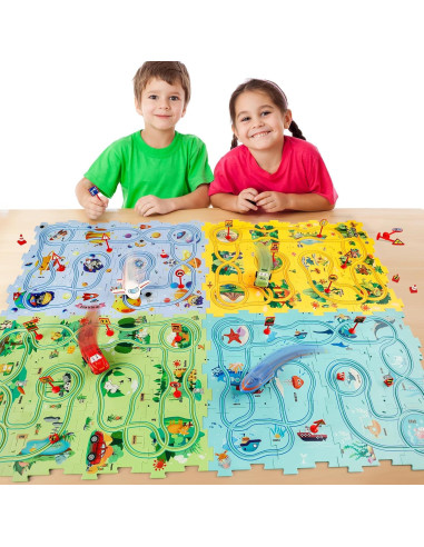 Puzzle Racer FC 100 Piezas Pista de Autos para Niños
