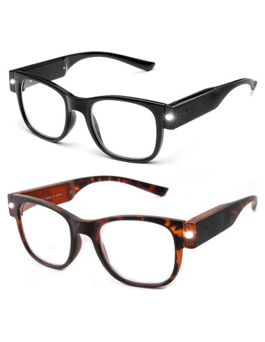 Gafas de lectura SKYWAY con luz LED recargable 2.5x