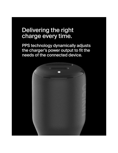 Cargador de coche Belkin BoostCharge 42W USB-C y USB-A Negro