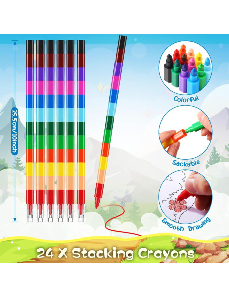 BenLouis Libros de Colorear Mini Safari 24 Crayones Niños BenLouis Libros de Colorear Mini Safari 24 Crayones Niños