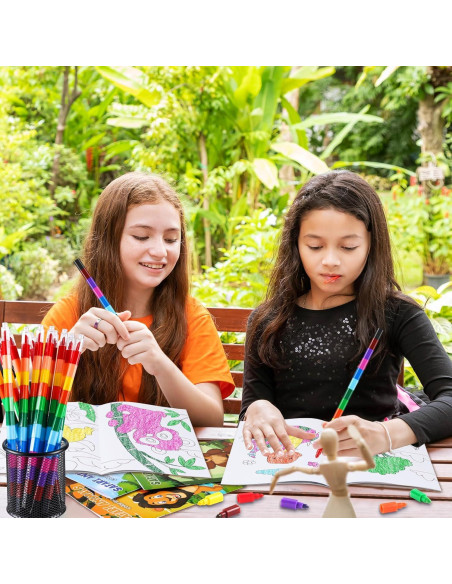 BenLouis Libros de Colorear Mini Safari 24 Crayones Niños BenLouis Libros de Colorear Mini Safari 24 Crayones Niños
