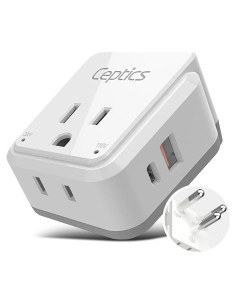 Adaptador de Viaje Ceptics Tipo O para Tailandia 20W PD QC