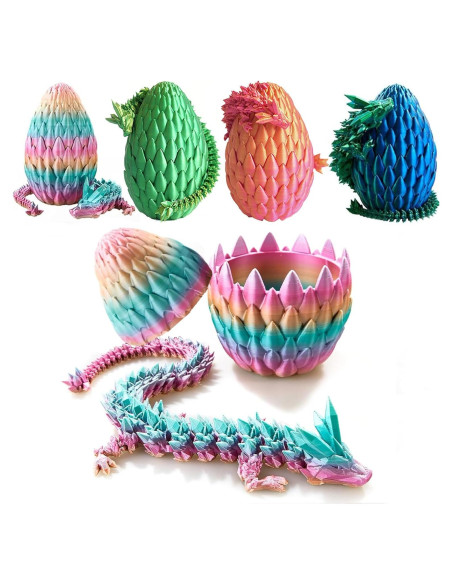 Huevo de Dragón 3D Qxbuhe 30 cm Decoración Arcoíris Huevo de Dragón 3D Qxbuhe 30 cm Decoración Arcoíris