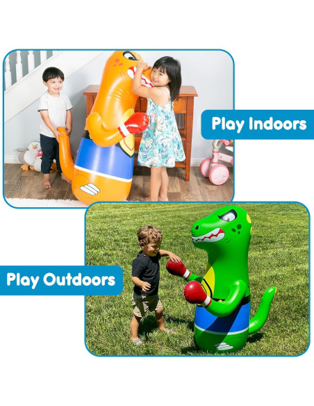 Saco de Boxeo Inflable Dinosaurio - Preferred Toys 119 cm Saco de Boxeo Inflable Dinosaurio - Preferred Toys 119 cm