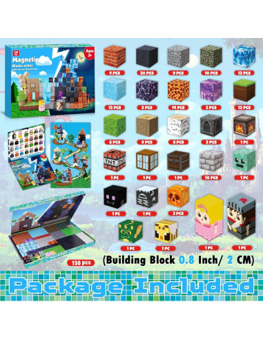 Bloques Magnéticos GraceDuck 150 PCS Castillo Fantasía