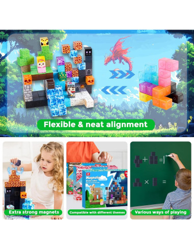 Bloques Magnéticos GraceDuck 150 PCS Castillo Fantasía