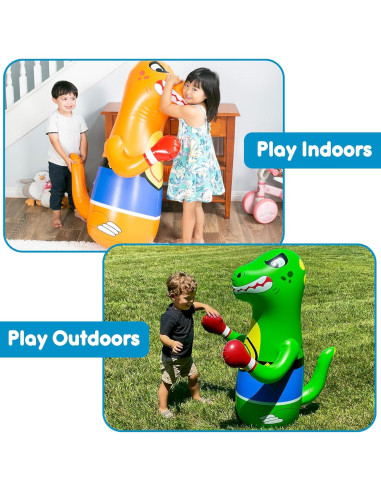 Saco de Boxeo Inflable Dinosaurio - Preferred Toys 121 cm
