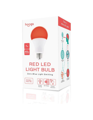 Bombilla LED Hooga Sleep 7W Luz Nocturna Roja 625nm
