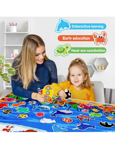 Conjunto de Tablero de Fieltro Oceánico Taika 70 Pcs 43x28 cm