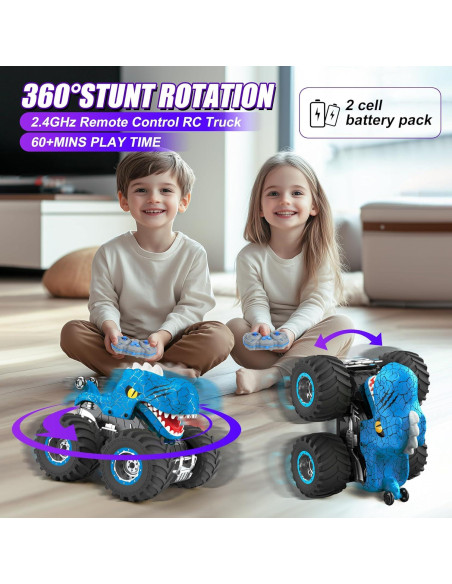 Coche RC Dinosaurio Flybakiz 360 Acrobático para Niños Coche RC Dinosaurio Flybakiz 360 Acrobático para Niños