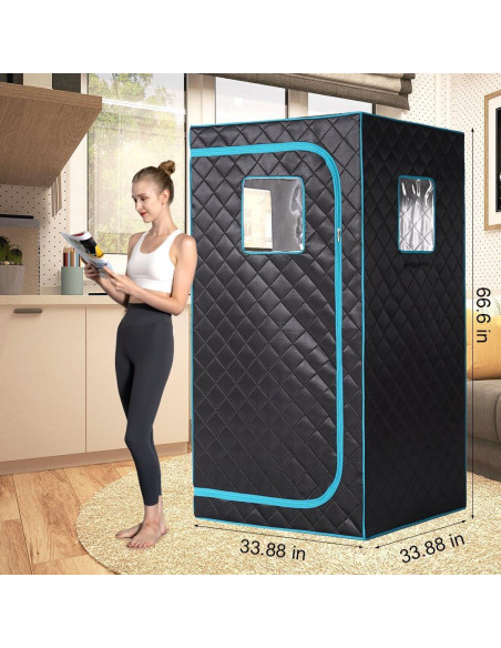 Sauna Infrarroja Portátil Hoolife para 1 Persona - Negro Verde Sauna Infrarroja Portátil Hoolife para 1 Persona - Negro Verde