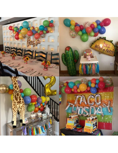 Kit de Arco de Globos Coloridos Isndare 104 Piezas Fiesta