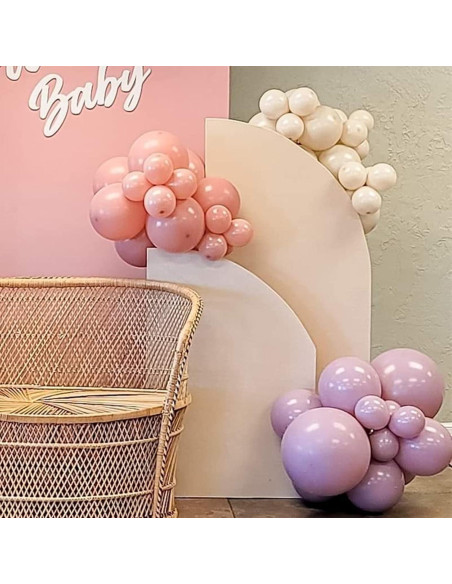 Kit Arco de Globos Isndare Rosa Púrpura y Blanco 105 Piezas Kit Arco de Globos Isndare Rosa Púrpura y Blanco 105 Piezas