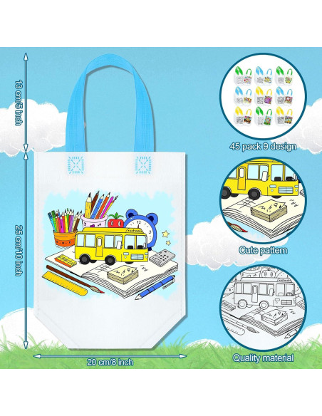 Bolsas de Regalo Reutilizables Kakctyen 45 Pcs para Colorear Bolsas de Regalo Reutilizables Kakctyen 45 Pcs para Colorear