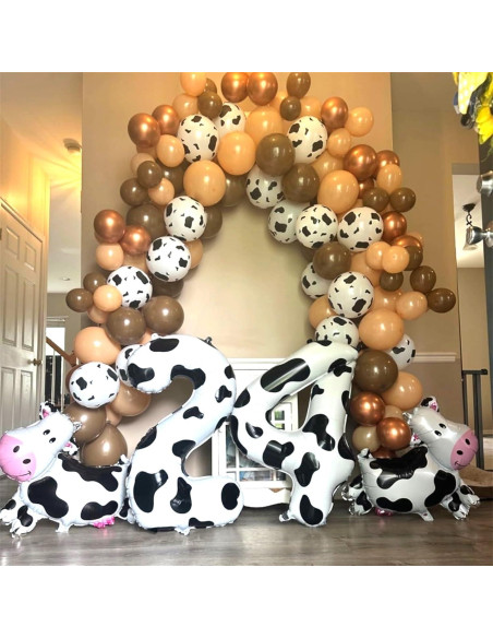 Globo de Número 5 Estampado de Vaca 101,6 cm Isndare Globo de Número 5 Estampado de Vaca 101,6 cm Isndare