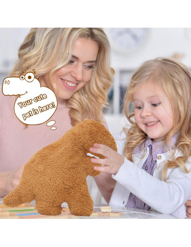 Almohada de Dino Nugget TVVPGG 38 cm Suave y Divertida