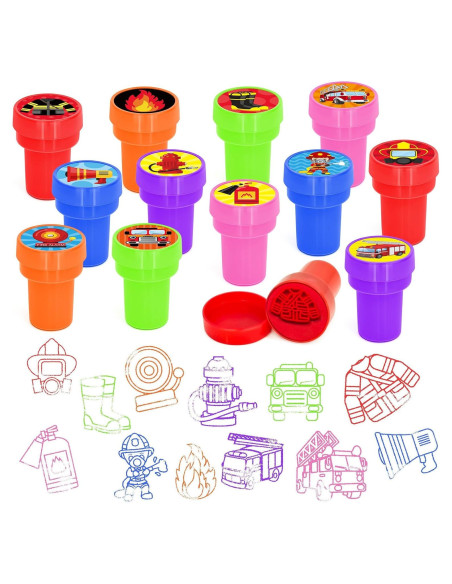 Sellos de Fiesta Bombero Cinrobiye 24 Pcs 2,5 cm Sellos de Fiesta Bombero Cinrobiye 24 Pcs 2,5 cm