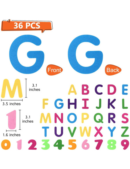 Conjunto de 36 Piezas de Letras y Números BXI para Niños Conjunto de 36 Piezas de Letras y Números BXI para Niños