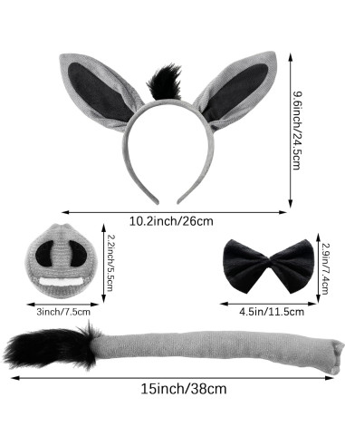 Disfraz de Burro Gris para Niños - Accesorios de Cosplay