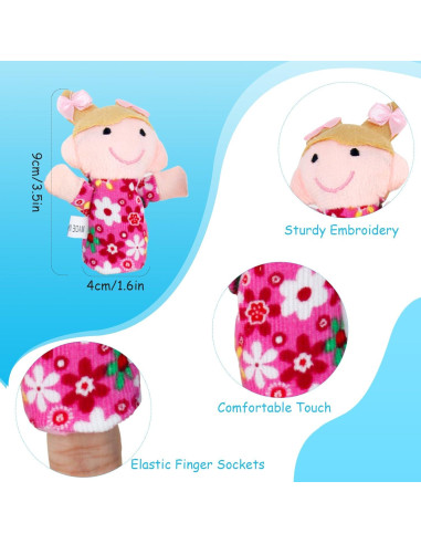 Títeres de Dedo Familiar Sealive 6 PCS - Animales Educativos