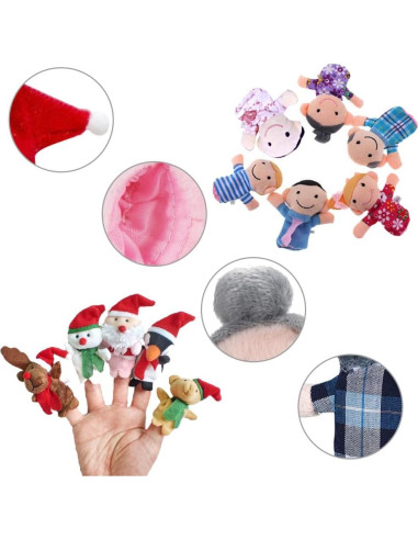 Títeres de Dedo Familiar Sealive 6 PCS - Animales Educativos