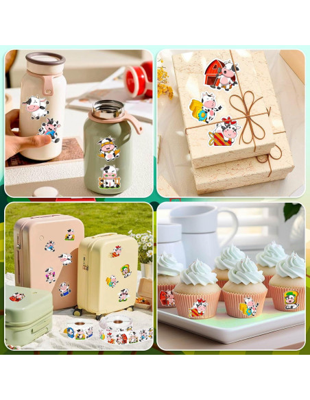 1200 Stickers de Vacas KFPPLXQ para Niños y Decoración 1200 Stickers de Vacas KFPPLXQ para Niños y Decoración