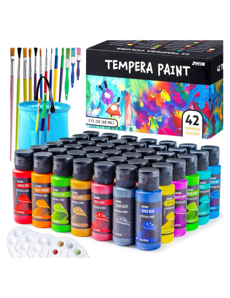 Juego de Pintura Tempera JOYIN 42 Colores No Tóxica Juego de Pintura Tempera JOYIN 42 Colores No Tóxica