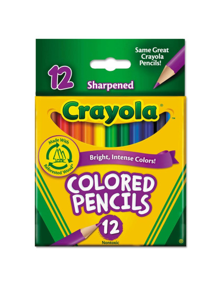 Lápices de Colores Crayola 684112 Madera 12 Colores 3.3 mm Lápices de Colores Crayola 684112 Madera 12 Colores 3.3 mm