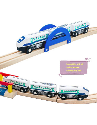 Juego de Accesorios de Vías de Tren de Madera SAIBURAZ
