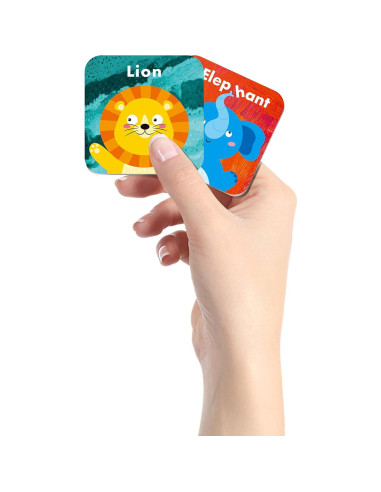 Juego de Emparejamiento de Animales Hebayy - 72 Tarjetas Flash