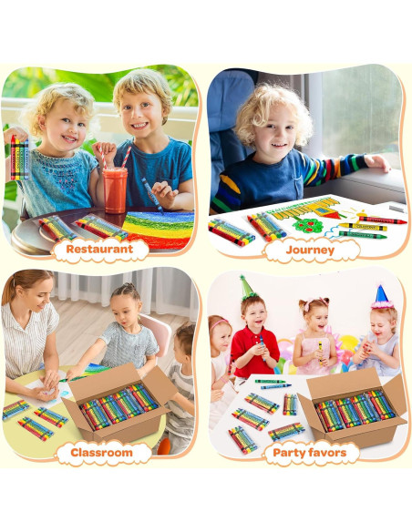 150 Crayones Ellinjan 4 Colores Mini para Niños 150 Crayones Ellinjan 4 Colores Mini para Niños