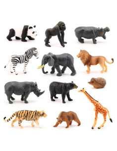 Figuras de Animales Safari Miniatura Volnau 12 Piezas Ecológicas