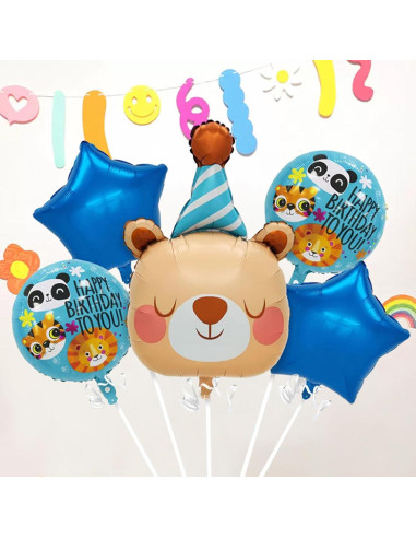 Globo de Aluminio 3D Oso Jamie DAMI - Decoración Fiesta Infantil