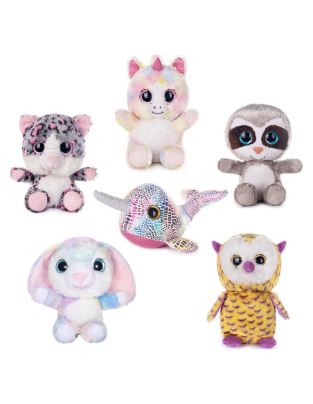 Paquete de 6 Juguetes de Peluche Mi OLi Animales 17.78 cm Paquete de 6 Juguetes de Peluche Mi OLi Animales 17.78 cm