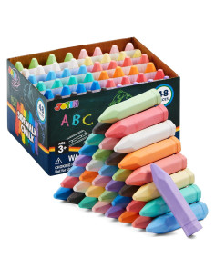 Conjunto de Tizas Jumbo Lavables JOYIN 48 Piezas 12 Colores