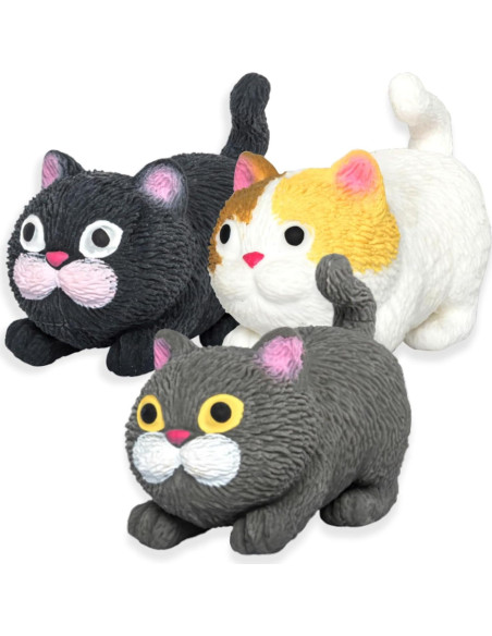 Juguetes Apretables Gatos de Granja Toysmith - Paquete de 3 Juguetes Apretables Gatos de Granja Toysmith - Paquete de 3