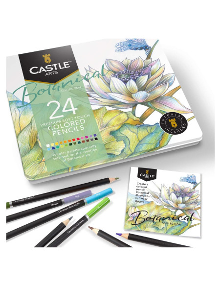 Conjunto de 24 Lápices de Colores Castle Arts Botánico Conjunto de 24 Lápices de Colores Castle Arts Botánico