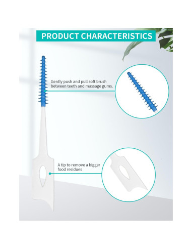 Palillos de Hilo Dental Suaves YEERSUO 200 Piezas Azul