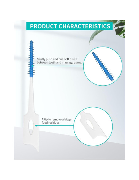 Palillos de Hilo Dental Suaves YEERSUO 200 Piezas Azul Palillos de Hilo Dental Suaves YEERSUO 200 Piezas Azul